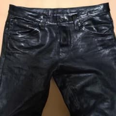 バックラッシュ 黒 イタリーショルダーレザー パンツ木村拓哉氏着用 