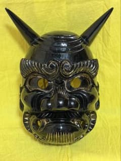 黒い鬼の面、やぶ、やぶ面、ヤブ、ヤブ面 - メルカリ