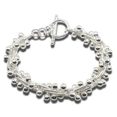 SILVER925 Twisted Silver Bead Braceletのサムネイル