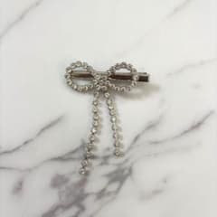 ラインストーン リボン ヘアクリップのサムネイル