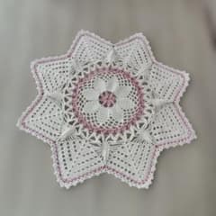 ハンドメイド かぎ針編み ドイリー マットのサムネイル