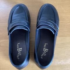 【Les Belles】ローファー・黒　24.5㌢ 1ヶ月使用　キズ汚れ無しのサムネイル