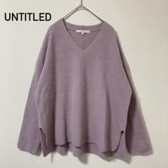 UNTITLED untitle V 넥 니트 울 라벤더 M