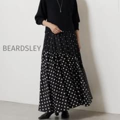 美品！定番！BEARDSLEY ビアズリードットパッチワークスカート - メルカリ