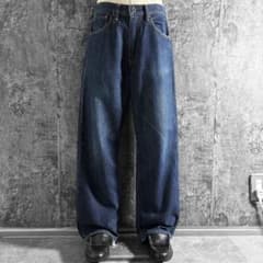 90s LEVI'S 504 dark blue wide jeans W30 - メルカリ