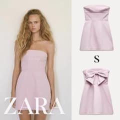 セス様専用　ZARA リボンストラップワンピース Sのサムネイル