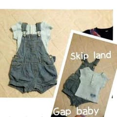 Gap baby & SkipLand セット デニムオーバーオールのサムネイル