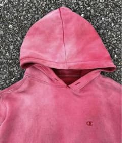 鬼フェード　Champion ピンク フード付きパーカーのサムネイル
