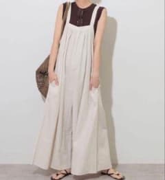 美品 JOURNALSTANDARD relume ギャザーサロペット ベージュのサムネイル