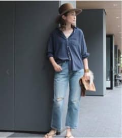 クロップド　ダメージデニムのサムネイル