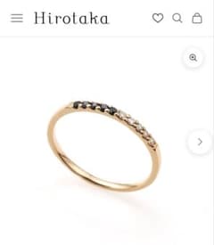 豆*め様 Hirotaka ブラック&ホワイトダイヤモンド ピンキーリング3号 豆*め様 Hirotaka ブラック&ホワイトダイヤモンド ピンキーリング3号