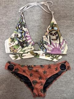 新品正規品EdHardyエドハーディー水着ビキニ上下セット - メルカリ