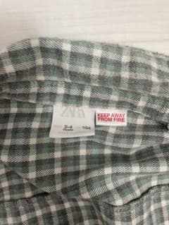 ZARA キッズ チェック柄 長袖シャツのサムネイル