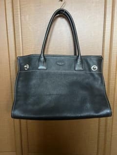 TOD’S トートバック 黒いレザートートバッグ スナップボタン付きのサムネイル