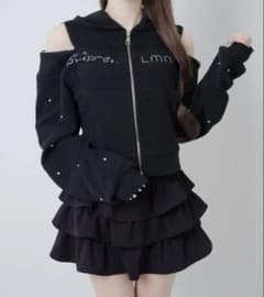 【完売品・再販なし】ルミニョン新作　パーカー　ブラック 完売品・再販なし】ルミニョン新作 パーカー ブラック - メルカリ