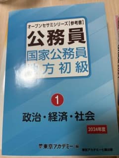 公務員 国家公務員 地方初級 1 政治・経済・社会 2024年度のサムネイル