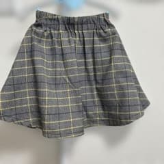 チェック柄スカート グレーとイエローのサムネイル