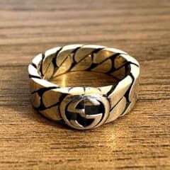 GUCCI】サイズ13 インターロッキングG ワイドリング 661513 - メルカリ