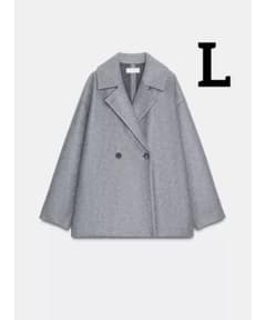 新品未使用 ZARA ソフトダブルブレストコート L - メルカリ