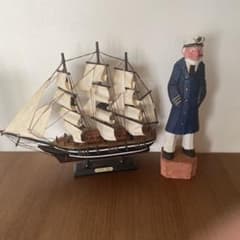 海のインテリア CUTTY SARK 木製帆船模型 木製船長 セット売り - メルカリ