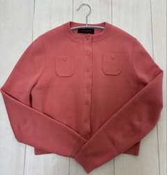 CABaN コットンカシミヤクルーネックカーディガン ピンクXS - メルカリ
