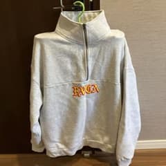RVCA グレー ハーフジップ トレーナー Mのサムネイル