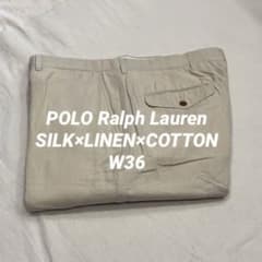 Polo Ralph Lauren シルクリネン チノパン 実寸W36L32 Polo Ralph Lauren シルクリネン チノパン 実寸W36L32 - メルカリ