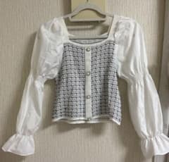 秋服ツイード長袖トップスのサムネイル