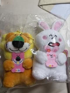 たべっ子どうぶつ ぬいぐるみ マスコット キーホルダー　うさぎ&ライオンのサムネイル