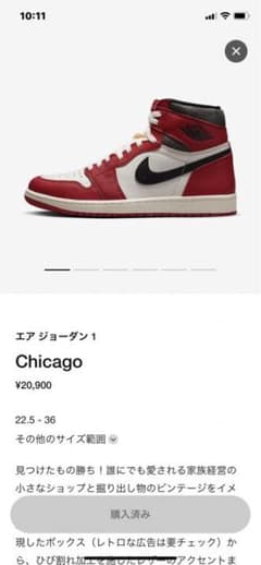 AIR jordan 1 Chicago LOST & FOUNDのサムネイル