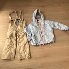 ellesse 水色ジャケット ベージュオーバーオール 130のサムネイル