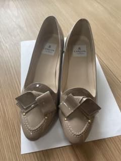 LANVIN en Bleu ベージュ リボン付きパンプス 24.5cmのサムネイル