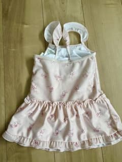 ベビー水着 女の子 ウサギ柄 フリル ワンピースのサムネイル