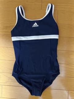 adidas キッズ ワンピース水着 ネイビー ホワイトのサムネイル