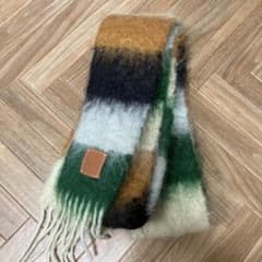 MGK様専用　LOEWE　ロングモヘアマフラー　ストライプのサムネイル