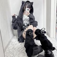 VOLCAN&APHRODITEパーカー黒のサムネイル