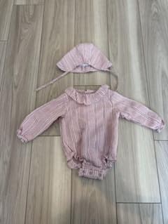 【美品】ZARA KIDS ロンパース・ボンネットセット 3-6ヶ月のサムネイル
