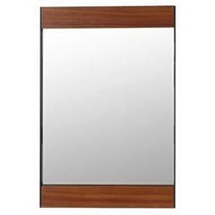 新品・未使用】ウォールミラー アイアン 黒 木 ウォールナット 塩川