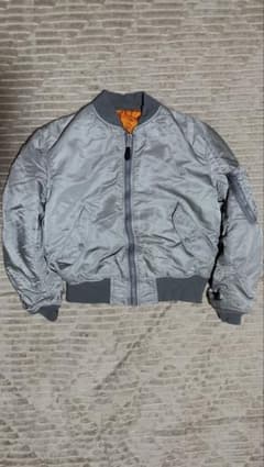 希少色 90s USA製 ALPHA MA-1 フライトジャケット グレー Mのサムネイル