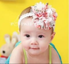 ラベンダー お花 ベビーヘアバンドキッズカチュームのサムネイル