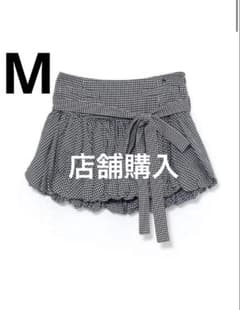 andmary Posey balloon mini skirt check M - メルカリ
