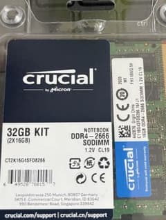 Crucial DDR4-2666 SO-DIMM 32GBメモリ 16GBx2のサムネイル