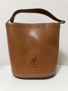 KANGOL レザーショルダーバッグ ブラウンのサムネイル