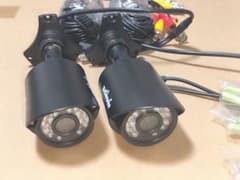 防犯カメラ 2個セット ブラック 赤外線LEDのサムネイル