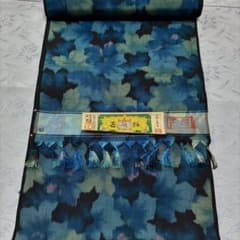 正絹　大島紬　反物 新品 正絹大島紬 反物 絹100% 青系 送料込み - メルカリ