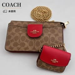 【限界値下げ！】COACH コーチ レッド ミニバッグのサムネイル