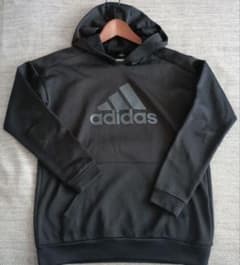 adidas キッズ パーカー ブラック 160cmのサムネイル
