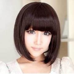 【美品】ウィッグ 黒 ショートボブのサムネイル
