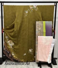 豪華袋帯 振り袖 フルセット 別誂長襦袢 辻ヶ花 金彩 刺繍入 金通し