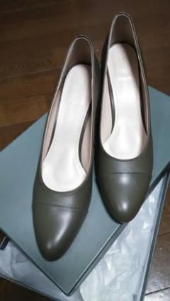 shoepremo 23.5 AAA カーキ 5.5cmヒール　シュープレモのサムネイル